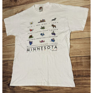 Y2k Minnesota Expressions Luke-A-Tuke T Shirt Size Medium M White Fruit Of Loom
